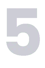 Number 5 to denote reason 5 out of 5 of why to use bloxfx